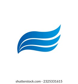 Wave air flow logo vector image
