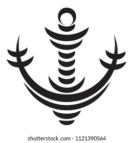Wave anchor icon. Simple illustration of wave anchor vector icon for web design isolated on white background