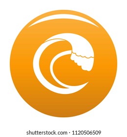 Wave aqua icon. Simple illustration of wave aqua vector icon for any design orange