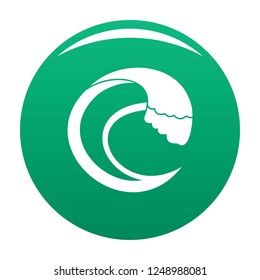 Wave aqua icon. Simple illustration of wave aqua vector icon for any design green