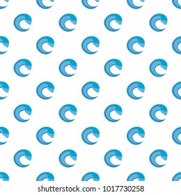 Wave aqua pattern seamless in flat style for any design