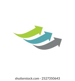 Wave Arrows Logo Template Illustration Design