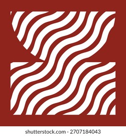 Paquete de iconos de arte de onda con fondo de color a juego, 3000x3000px, Diseños cuadrados Abstractas en Variantes de colores llamativos, patrones de líneas minimalistas para proyectos creativos.
