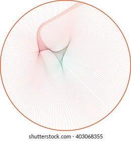 Wave asymmetrical mathematical round design  