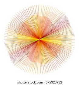 Wave asymmetrical rosette -  vector illustration