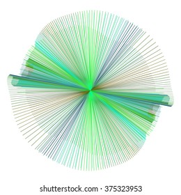 Wave asymmetrical rosette -  vector illustration