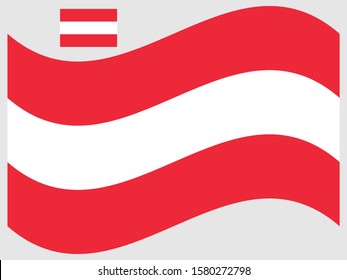 Wave Austria Flag Vector illustration Eps 10