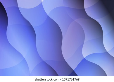 Wave background. Abstract geometric pattern. Vector illustration. Blue color
