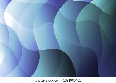 Wave background. Abstract geometric pattern. Vector illustration. Blue color