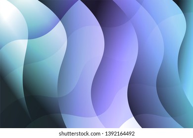 Wave background. Abstract geometric pattern. Vector illustration. Blue color