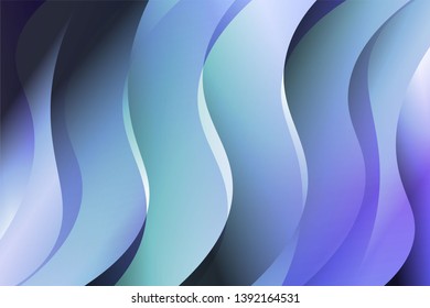 Wave background. Abstract geometric pattern. Vector illustration. Blue color