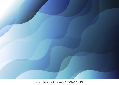 Wave background. Abstract geometric pattern. Vector illustration. Blue color