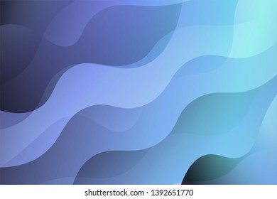 Wave background. Abstract geometric pattern. Vector illustration. Blue color