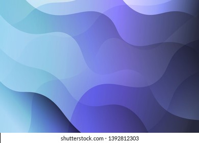 Wave background. Abstract geometric pattern. Vector illustration. Blue color
