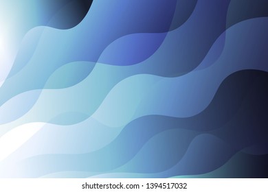 Wave background. Abstract geometric pattern. Vector illustration. Blue color