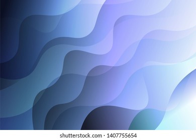 Wave background. Abstract geometric pattern. Vector illustration. Blue color