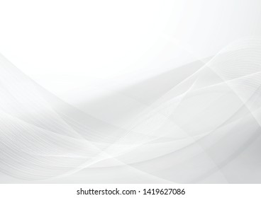Wave background abstract gray and white Modern design