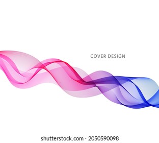 Wave background. Abstract wavy banner. Backdrop with curved flow lines. Flyer with futuristic blend on white wallpaper. Modern geometric poster. Modern fluid gradient. Vector illustration.