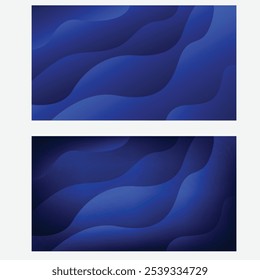 wave background deisgn (blue dark effect)