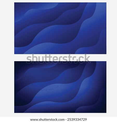 wave background deisgn (blue dark effect)
