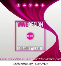Wave background for design. elegant flowing lines
