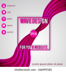 Wave background for design. elegant flowing lines