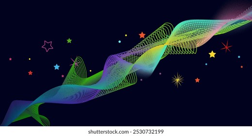 design de plano de fundo de onda, design de plano de fundo de onda gradiente, design de linha de onda vetorial