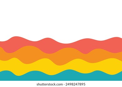 Wave background. Design of an ocean poster. Vector illustration
