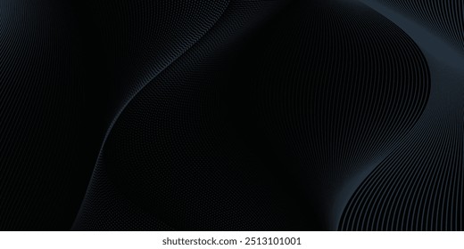 Wave background with elegant blue neon wave effect. Premium design for wallpaper, banner, poster.