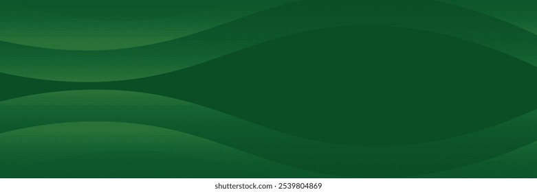 Wave background with elegant green wave effect. Premium design for wallpaper, banner, poster. Vector