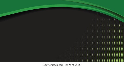 Wave background with elegant green wave effect. Premium designs for wallpapers, banners, posters, covers and slides

