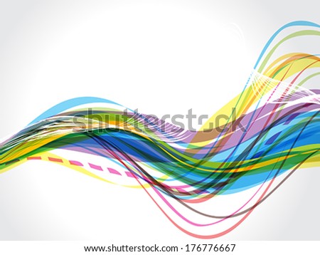 WAVE BACkGRoUND WITH FLOW VECTOR ILLUSTRATION  Stock photo © 
