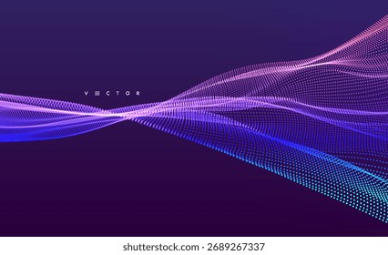 Wellenhintergrund. Raster. Illustration für Broschüre, Poster, Umschlag, Karte, Präsentation, Flyer oder Banner.