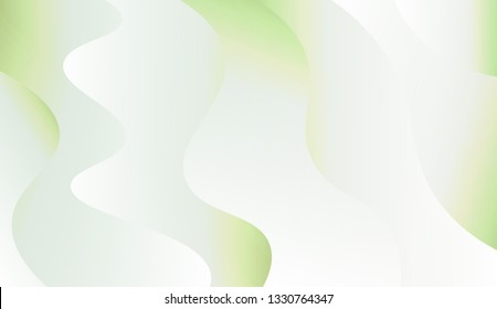 Wave background for holiday. Vector illustration with geometric shapes layers. Green color.