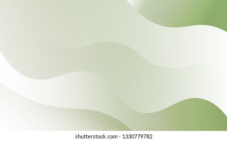 Wave background for holiday. Vector illustration with geometric shapes layers. Green color.
