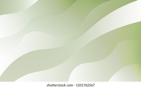 Wave background for holiday. Vector illustration with geometric shapes layers. Green color.