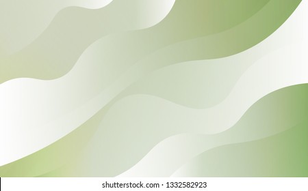 Wave background for holiday. Vector illustration with geometric shapes layers. Green color.