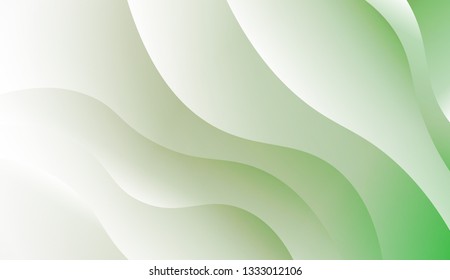 Wave background for holiday. Vector illustration with geometric shapes layers. Green color.