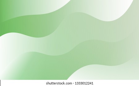 Wave background for holiday. Vector illustration with geometric shapes layers. Green color.