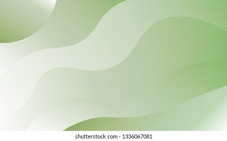 Wave background for holiday. Vector illustration with geometric shapes layers. Green color.