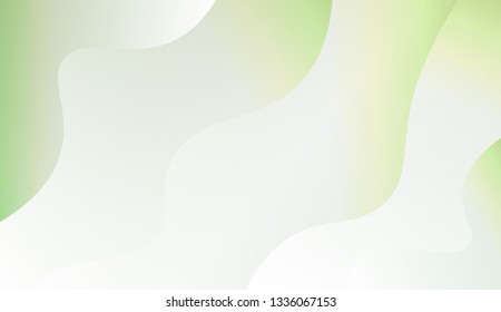 Wave background for holiday. Vector illustration with geometric shapes layers. Green color.