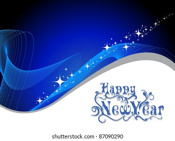 wave  background illustration for new year 2012
