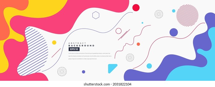 Wave background with modern colors. Abstract elements and dynamic shapes. Vector illustration for banners, flyers and website.