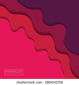 wave background in papercut style