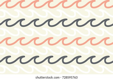 Wave Background, Wave Pattern, Wavy Pattern, Abstract Lines, Seamless Pattern Background, Beach Vibes, Summer Theme, Beach Wallpaper, Vector Illustration Background