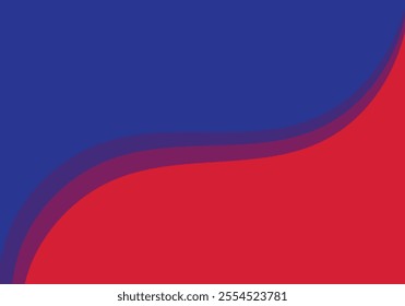 wave background with red and dark blue colors, vector file