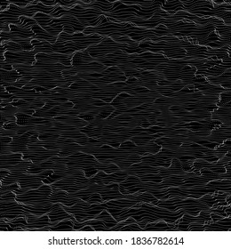 Wellenhintergrund. Rippelgitter. Abstrakte Vektorgrafik. 3D-Technologie-Stil. Abstrakte Vektorgrafik mit Punkten. Netzdesign mit Teilchen.