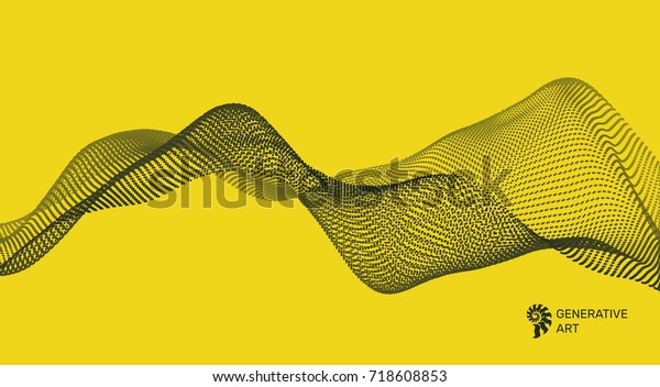 Wave Background Ripple Grid Abstract Vector Stock Vector (Royalty Free ...