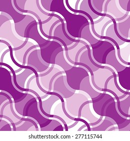 Wave background. Seamless pattern with violet elements