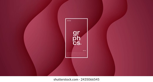 Wave background simple soft pink gradient textured background design in 3D style. Eps10 Vector